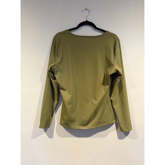 Joy Clean Boss Long Sleeve Top Olive Green Size L - Picture 3 of 3